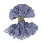 serviettes plissées modernes 50x50cm noir bleu rose beige khaki orange violet clips métalliques réutilisables