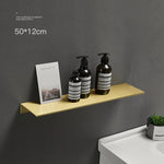 étagères murales modernes or noir blanc aluminium adhésives salle bain minimaliste 30 40 50cm