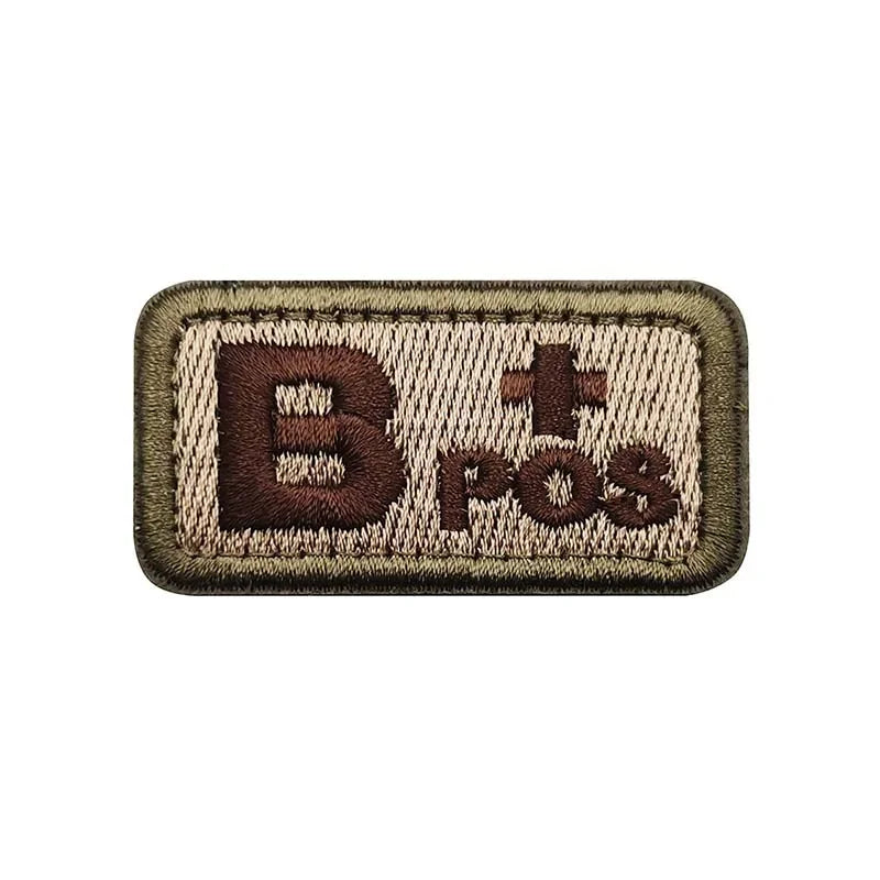 écussons sang type badges patchs militaires vert olive noir crochet boucle 2.5cm 5cm pos