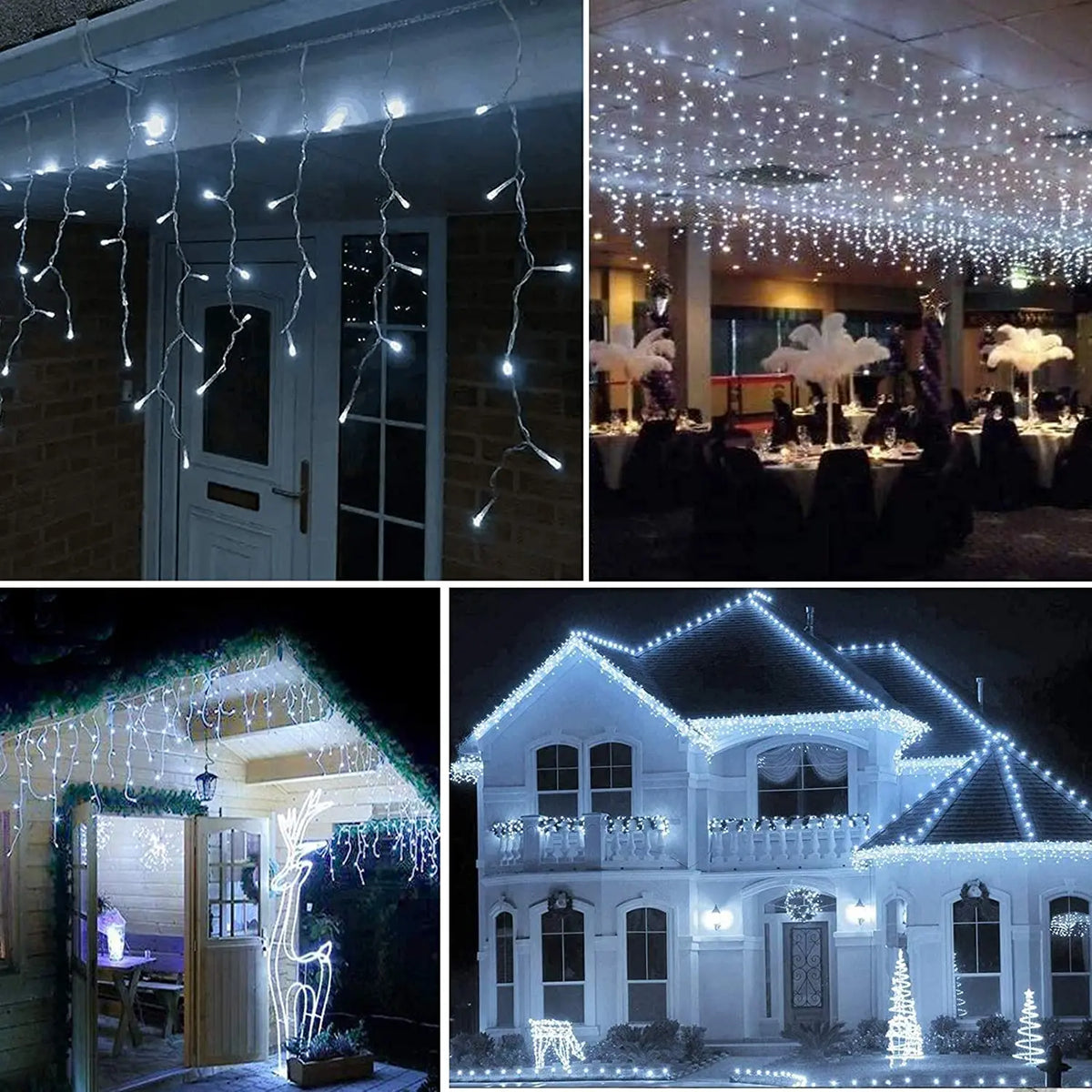 Guirlande lumineuse LED bourgogne pour Noël