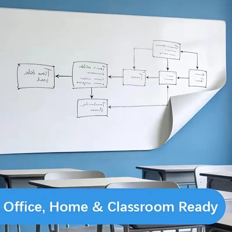 tableau blanc autocollant mural blanc lisse moderne écriture silencieuse maison amovible