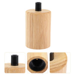 base lampe suspendue bois naturel ampoule e27 moderne rustique câble doré