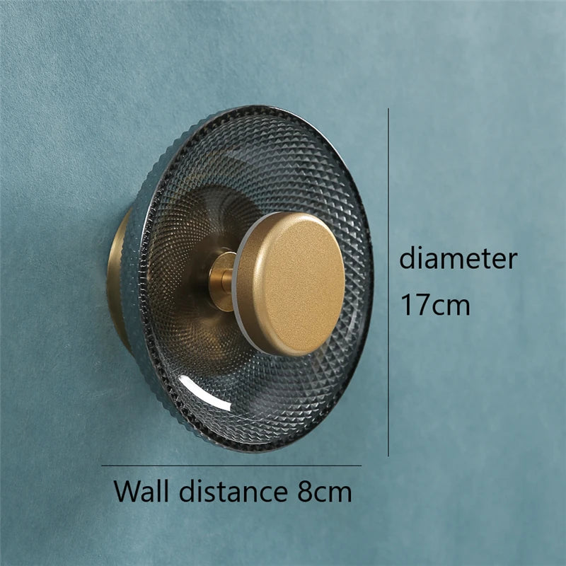 lampes murales modernes transparent vert bronze gris éclairage led intérieur alvéoles suspension chambre salon