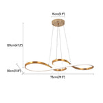 Suspension lumineuse moderne or blanc forme infini 10 sources lumineuses télécommande INCLUDED