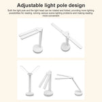 lampe pliable blanc moderne bras articulés led intensité variable usb eye protection chambre nocturne