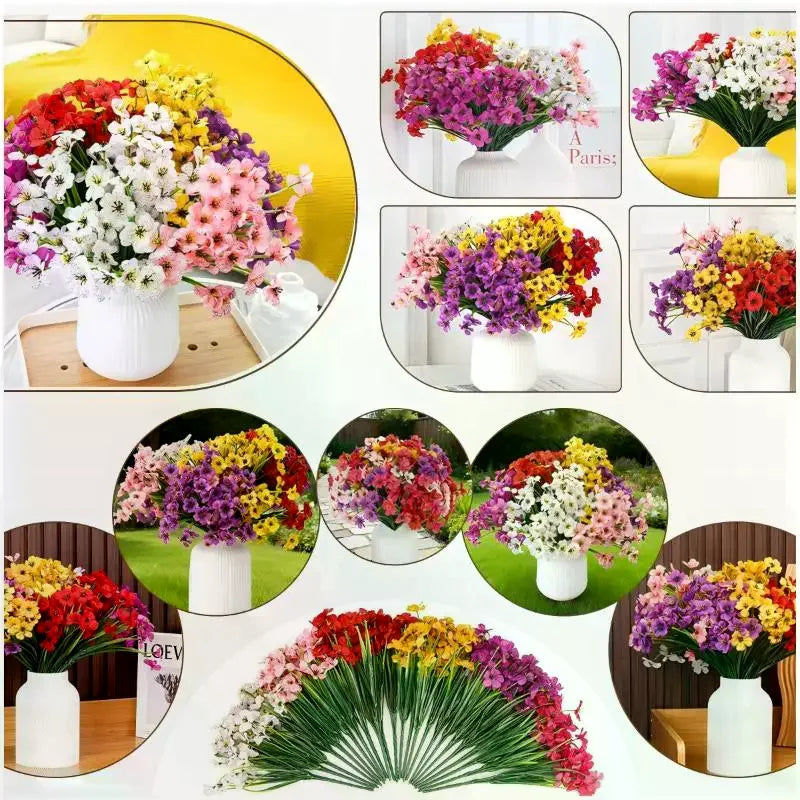 bouquet fleurs artificielles violettes modernes décoration intérieure maison jardin événement festive minimaliste