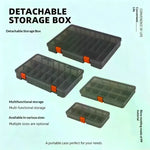 boîtes rangement détachables gris orange modernes compartiments outils bricolage maison organisation bijoux