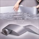 ruban decoratif adhesif or noir blanc marbre brillant moderne mur carrelage porte fenetre