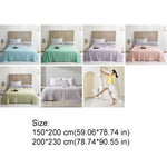 couverture coton doublon 100% coton bleu violet vert blanc moderne fixée boutons