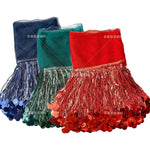 ruban décoratif polyester paillettes dorées élégant mariage bleu marine vert rouge