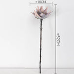 fleurs artificielles king protea blanc vert rose decoration maison anniversaire mariageintérieur