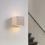 lampe murale moderne pierre naturelle beige clair intérieur éclairage led non résistant l'eau autonomie