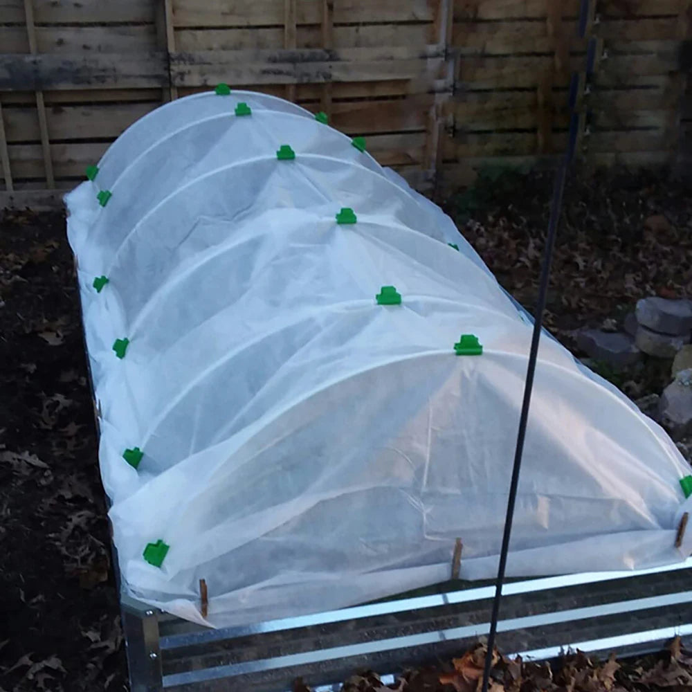 pinces protection plantes vertes transparentes maille fine clips pratiques agricoles serre jardins support filtre