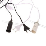 prise courant moderne noire blanche câble clips métalliques abs rond lisse