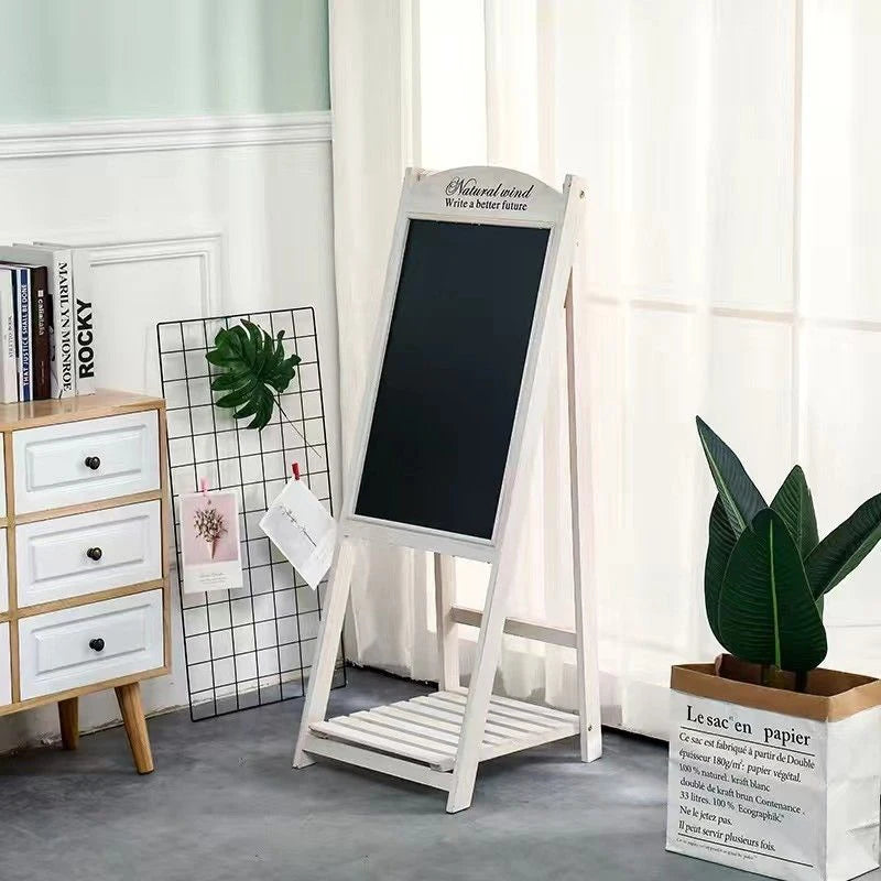 tableau noir moderne étagère bois support vis facile vert brun blanc minimaliste decoration