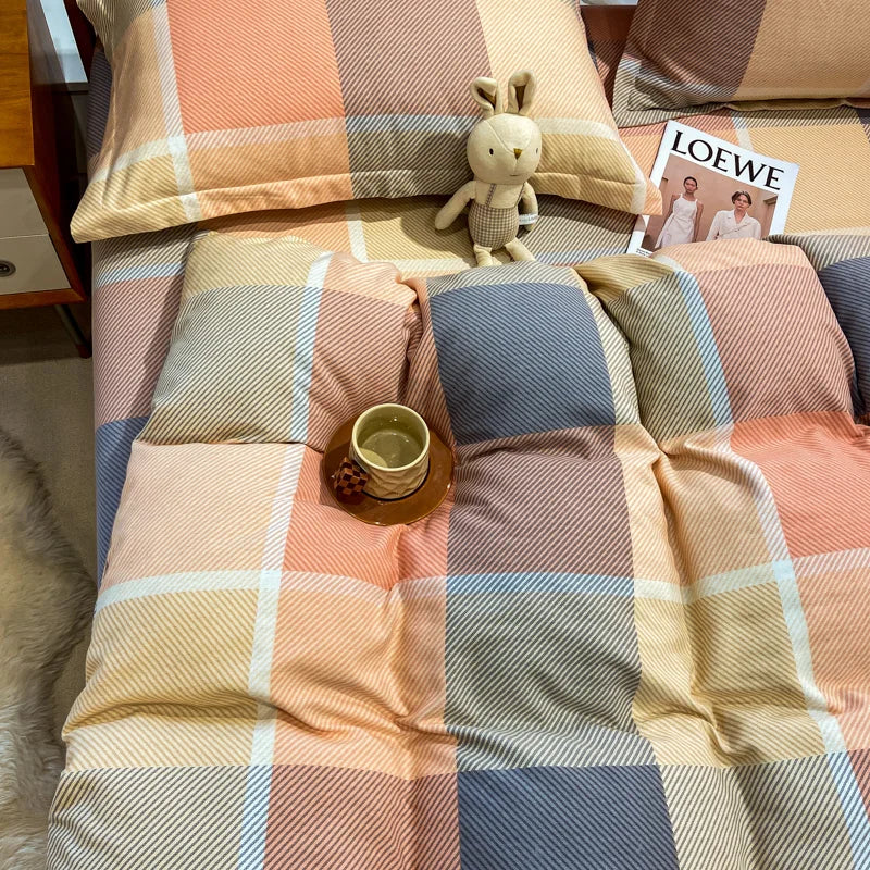Housse de couette bleu marine avec accessoires de lit