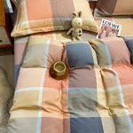 Housse de couette bleu marine avec accessoires de lit
