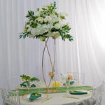 support floral métal or structure géométrique moderne 80cm 60cm decoration table fleurs artificielles