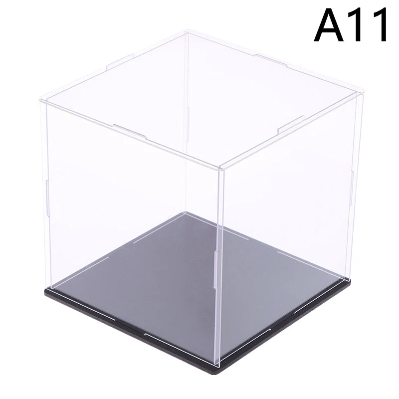 boîte rangement transparente acrylique vitrine protection poussière jouets objets collection moderne