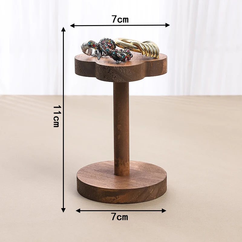 présentoir bois fleuri rangement bijoux décoratif figurines porte bijoux voyage festival