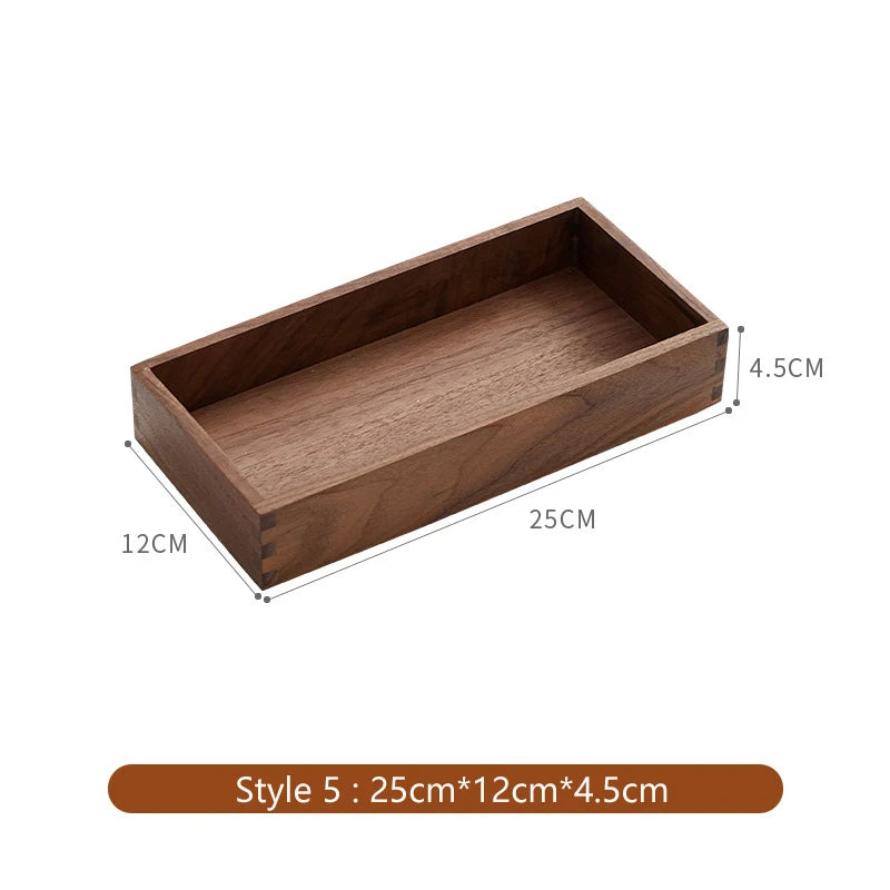 boîte rangement bois marron clair six compartiments minimaliste poignées organisation salon