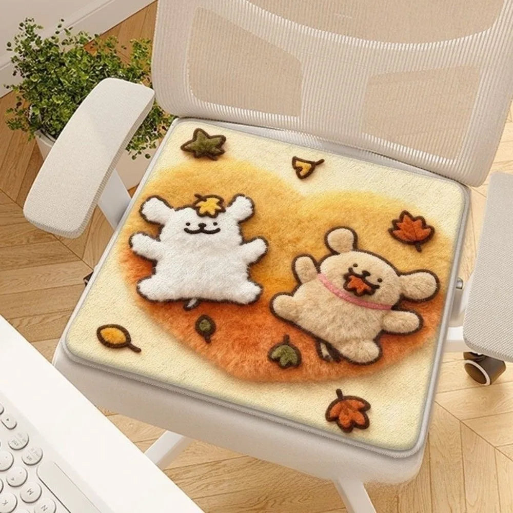 coussin chaise cartoon dessins animés chats cartes jouer 40x40cm solide doux adultes