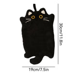 sac main noir chat yeux jaunes moustaches blanches oreilles blanches poignée