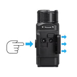 lampe tactique rechargeable 1050 lumens rail picatinny viseur laser noir aluminium
