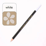 crayons sous glaçe 12 couleurs noires blanches bleues vertes orangées rouges marrons grises roses