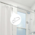 crochet douche transparent moderne plastique rideau fixations accessoire décoration maison