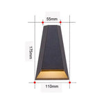 lampe murale moderne noir doré adhésive led ip65 hydrofuge aluminiumextérieur cour balcon jardin