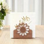 porte serviettes bois blanc élégant fleurs papillon chat rétro animal mignon tournesol détachable