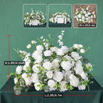 décoration mariage arrangement fleurs artificielles roses blanches feuilles vertes intérieur DIY