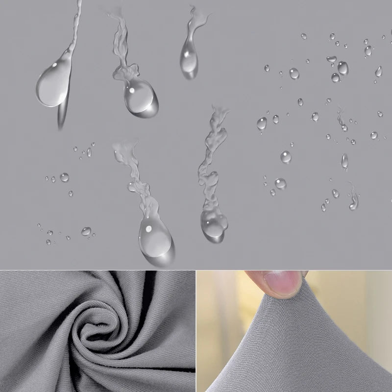 housses chaise spandex imperméable couleur gris moderne unies élastiques amovibles lavables maison restaurant