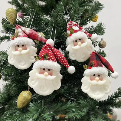 Mini décoration d'arbre de Noël suspendue en résine couleur saphir profond