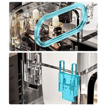 organisateur maquillage transparent moderne réutilisable compartiments clips fixations soins peau parfums cosmétiques porte maquillage