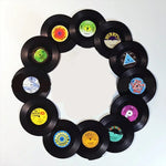 coasters vintage rockabilly noir motifs disques vinyle blancs résistants chaleur antidérapants plastique respectueux environnement