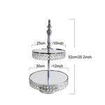 présentoir cupcakes or strass élégant support métal miroir classique desserts table basse service thé