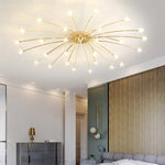 lampe chrome doré moderne étoiles lumineuses transparentes scintillantes led fixations