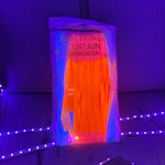 rideau franges foil multicolore semi transparent festif anniversaire mariage décoration party bleu violet