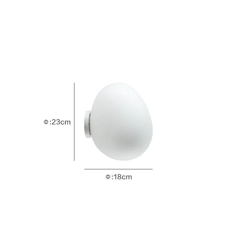 lampe mur moderne verre blanc opaque fixée mur 6000K 3000K
