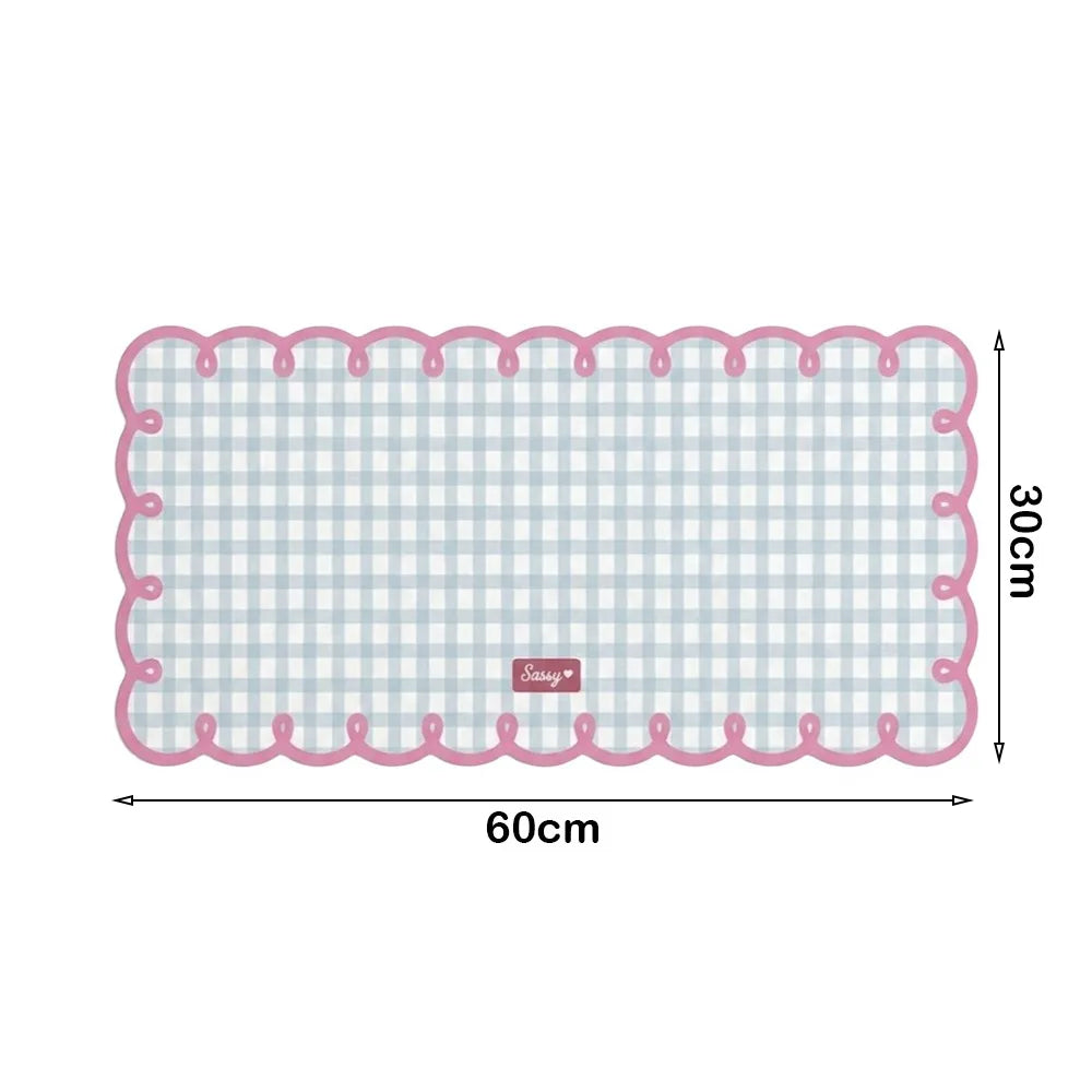 tapis moderne carreaux beige rose bleu adhésif 30x60cm 35x80cm opaquet décors