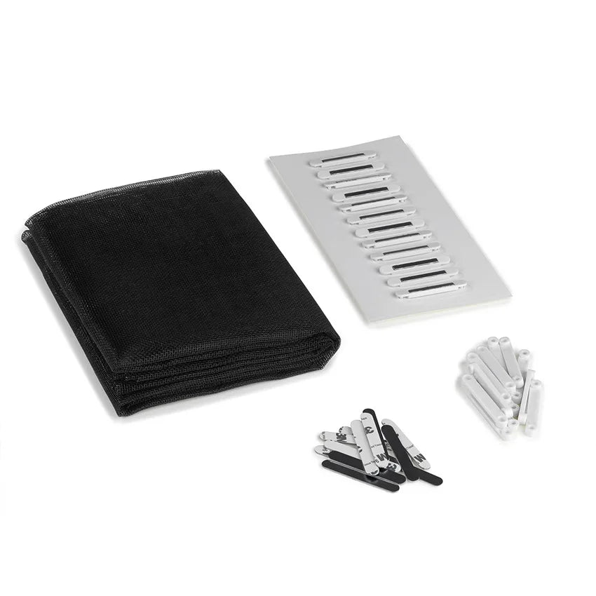 filet anti moustiques noir clips magnétiques facile maille fine haute respirabilité guide taille moderne