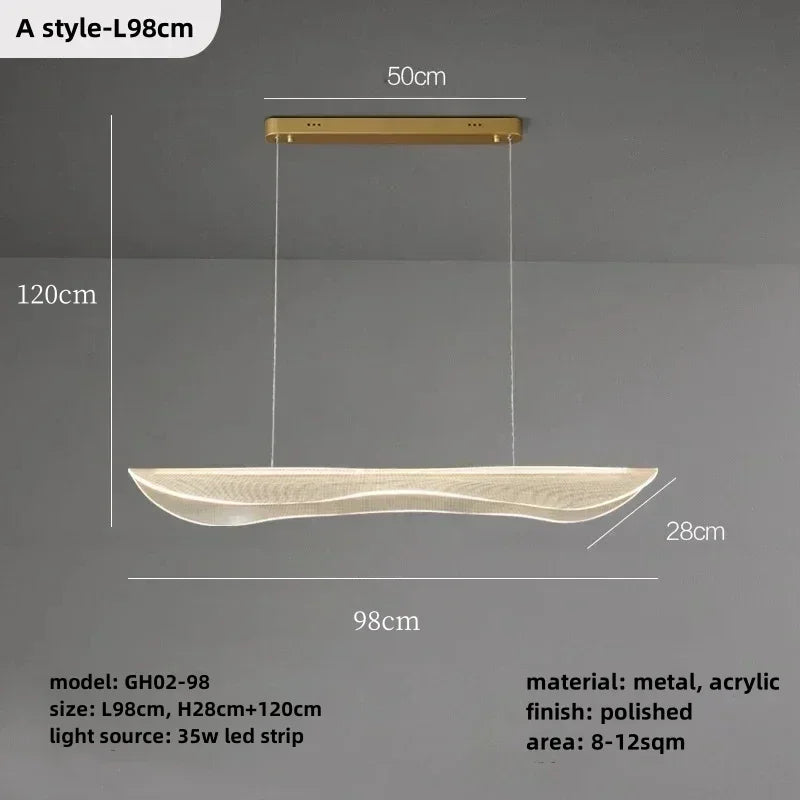 suspension lumineuse moderne blanc doré texture maille fine clips métalliques 6000K 4500K 3000K
