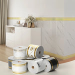 ruban decoratif autoadhésif moderne blanc or gris 500cm 10cm imperméable pvc