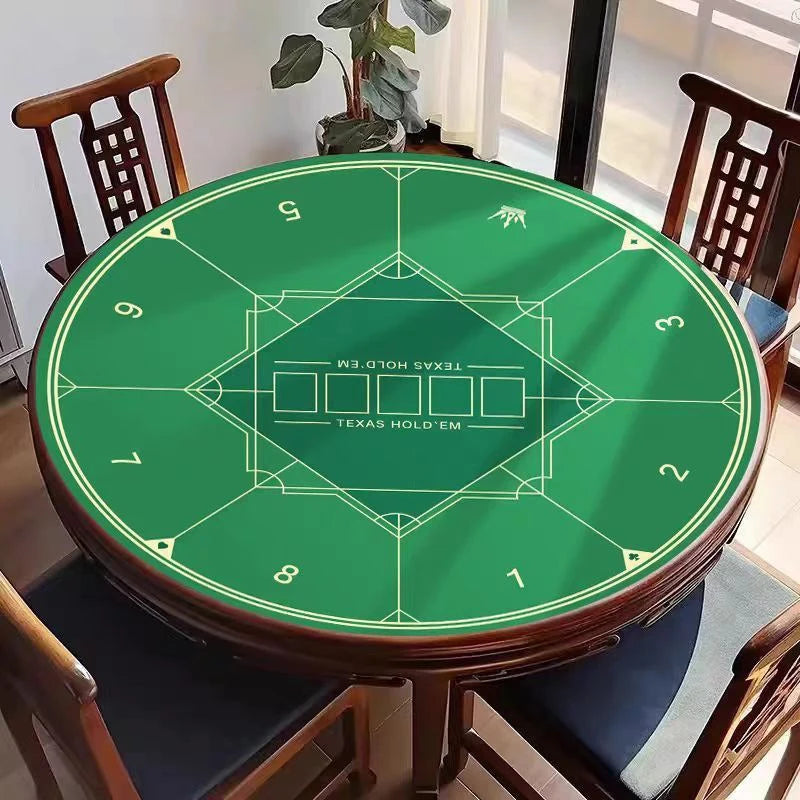 nappe table poker tapis jeu vert bleu motif cartes maison casino moderne