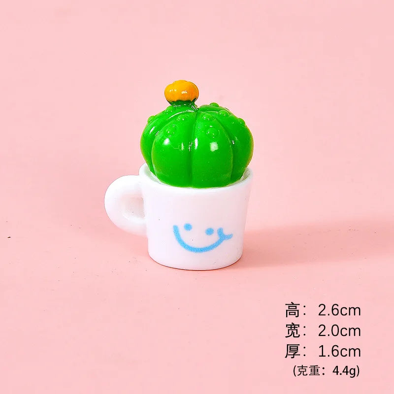 cache pots résine colorés animaux visages sourires plantes artificielles mignon decoration maison poupée
