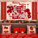 décoration mariage romantique dragon chinois fleurs cerisier papillons symboles traditionnels rouge rose blanc