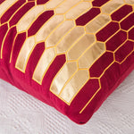 taies d'oreiller géométriques polyester solides couleur rouge doré blanc contemporains lit sofa decoration