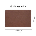 tapis table simili cuir moderne marron noir bleu foncé jaune vif antidérapant cuisine salle